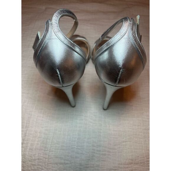 New Marco Barbabella Silver Ankle Strap Stilettos - Picture 6 of 9